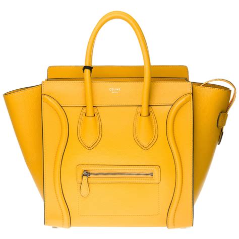 celine yellow handbag